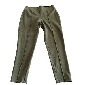 Nine West Women's Olive Green Leggings with Tummy Control Waist Band Medium EUC
